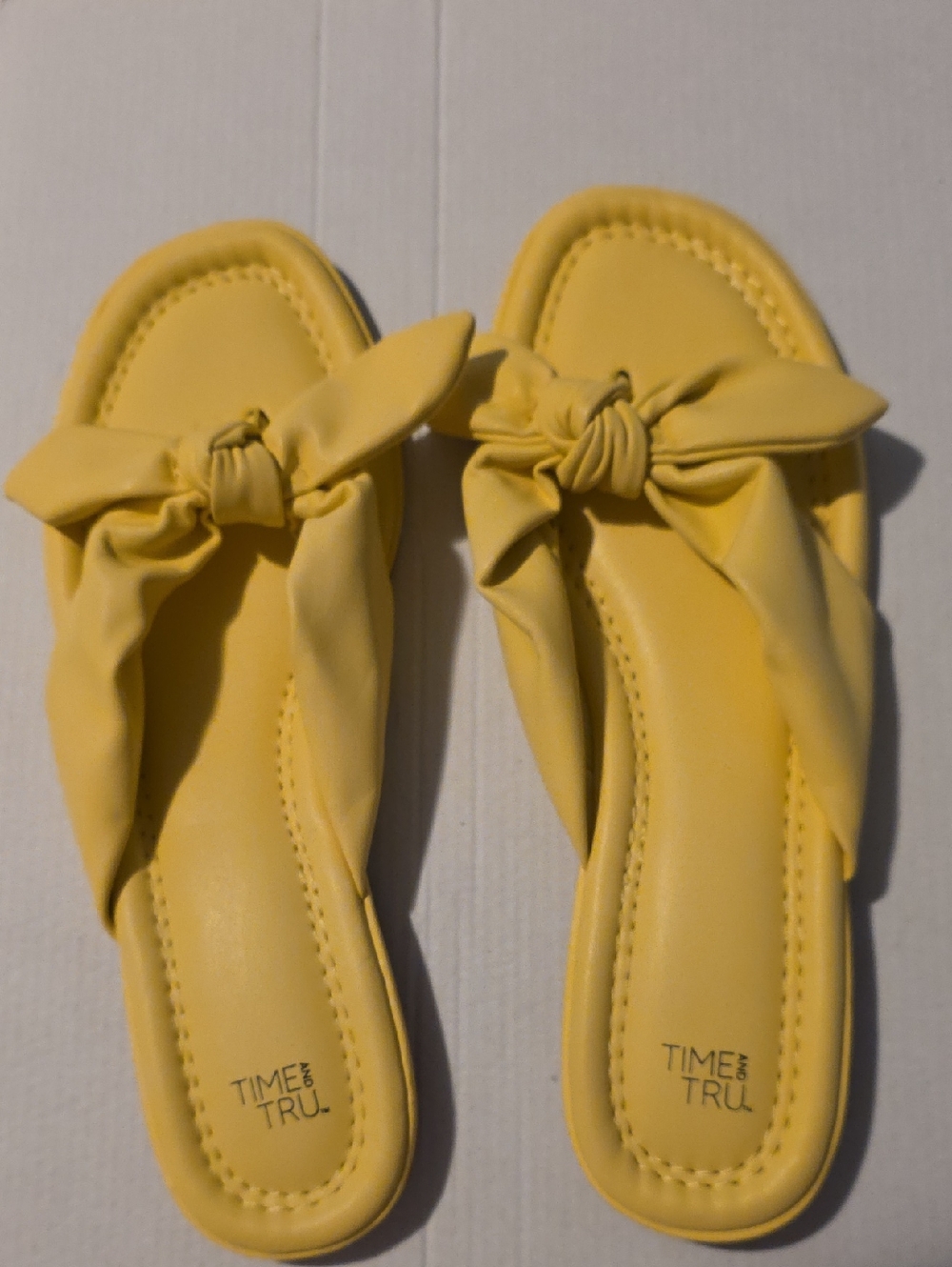 Time&Tru Yellow Thong Sandals